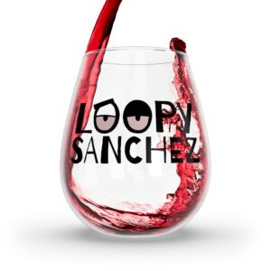 Loopy Sanchez Stemless Wine Glass, 11.75oz
