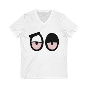 Loopy Sanchez  Eyes, Unisex Jersey Short Sleeve V-Neck Tee