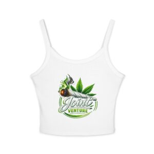 Cannabis Joint Crop Top – Stoned Eyes Graphic Spaghetti Strap Tank